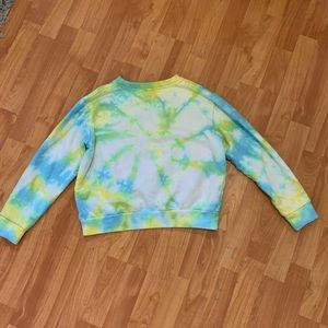 Light Yellow and Blue Tie Dye Sweater